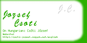 jozsef csoti business card