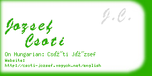 jozsef csoti business card